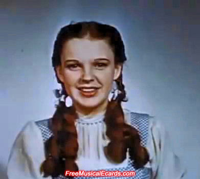 Judy Garland as Dorothy backstage in The Wizard of Oz