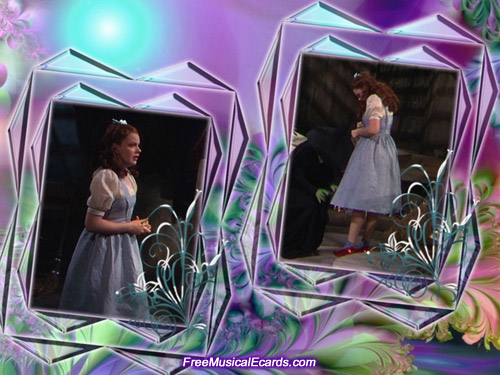 Judy Garland as Dorothy gets captured by the Witch