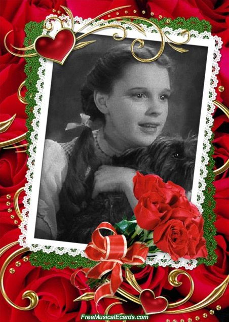 Judy Garland as Dorothy with her dog, Toto
