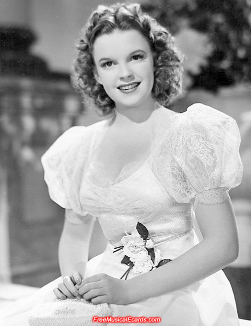 Judy Garland in a formal dress