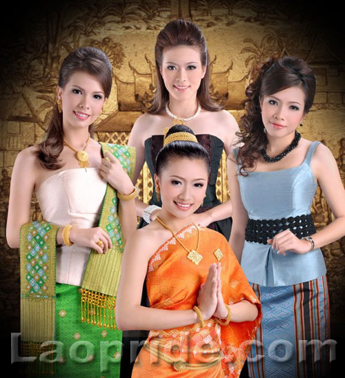 Four beautiful Lao women