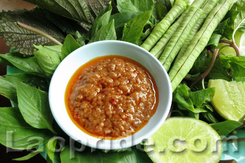 Fur noodle soup in Laos