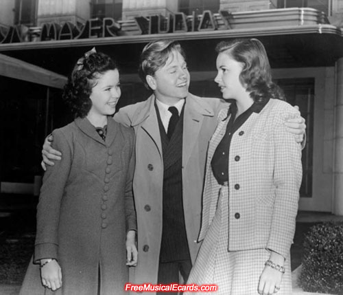 Shirley Temple, Mickey Rooney and Judy Garland
