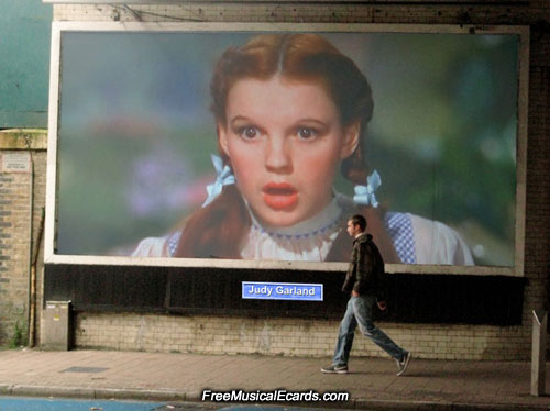 Judy Garland as Dorothy on a billboard