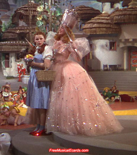 Judy Garland as Dorothy in her ruby slippers