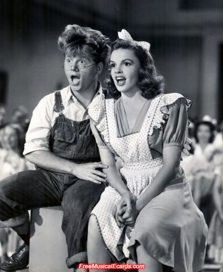 Judy Garland as Penny, and Mickey Rooney as Tommy in Babes on Broadway