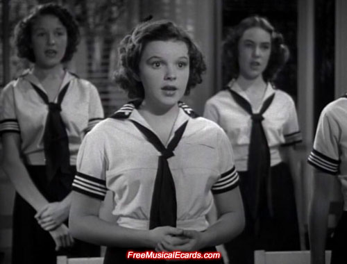 Judy Garland performing as Judy Bellaire in Everybody Sing