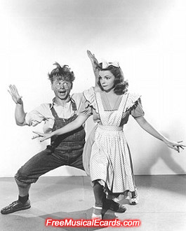 Judy Garland and Mickey Rooney publicity photo in Babes on Broadway