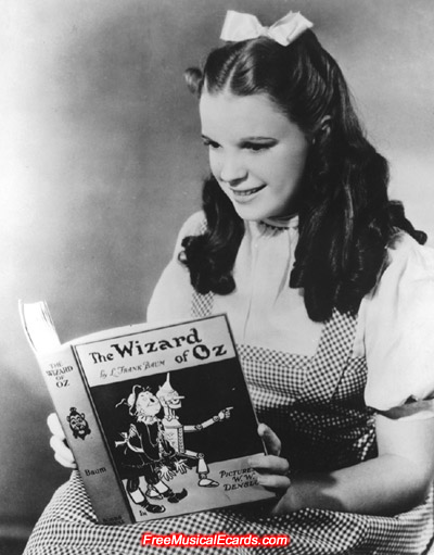 Judy Garland reading a book