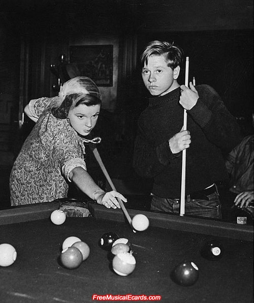 Judy Garland and Mickey Rooney together as teenagers