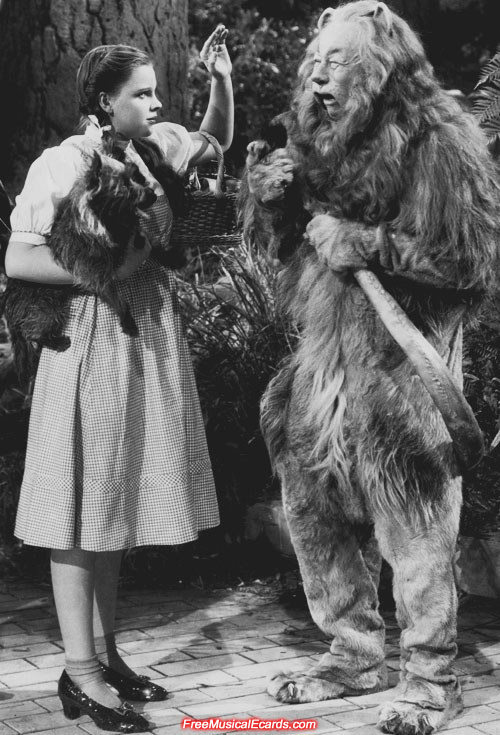 Judy Garland as Dorothy on The Wizard of Oz set