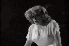 Judy Garland blowing her hair