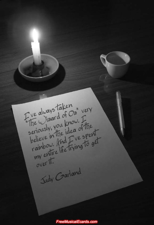 Judy Garland writing