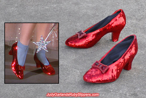 Judy Garland's size 5B replica ruby slippers
