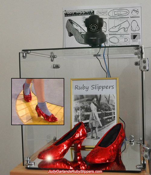 Judy Garland's size 5B replica ruby slippers