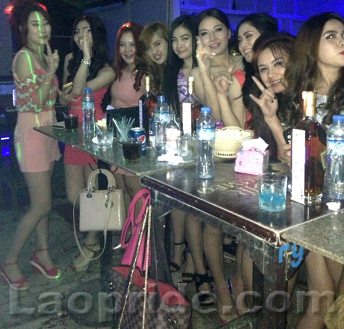 Lao girls having a night out