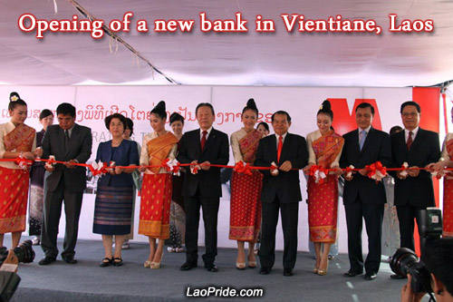 Opening of Maruhan Japan Bank in Vientiane, Laos