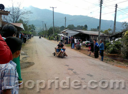 Riding in Laos