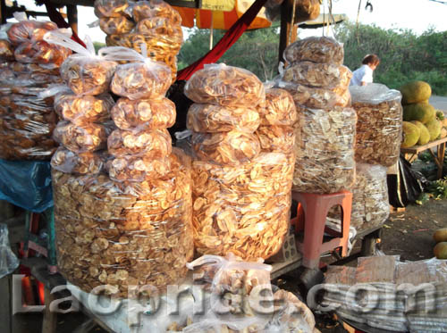 Snacks for road trips in Laos