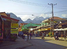 Vang Vieng is the backpacker town of Laos