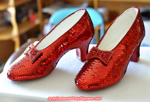 Accurate replica of Judy Garland's ruby slippers