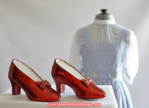 Accurate replica of Judy Garland's ruby slippers