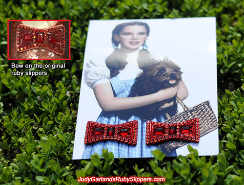 Authentic looking bows for Judy Garland's ruby slippers