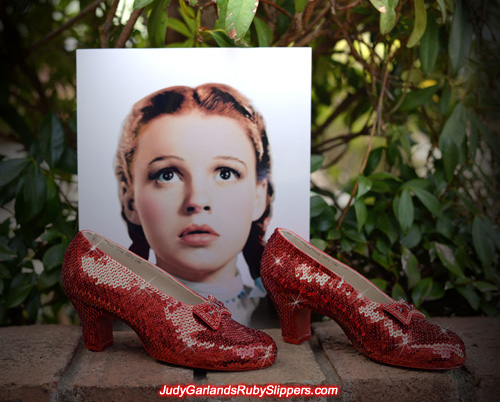 Beautiful and magical ruby slippers