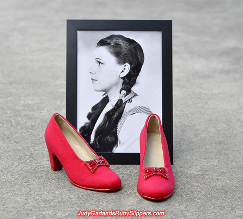 Beautiful custom-made teen size 5B ruby slipper base shoes