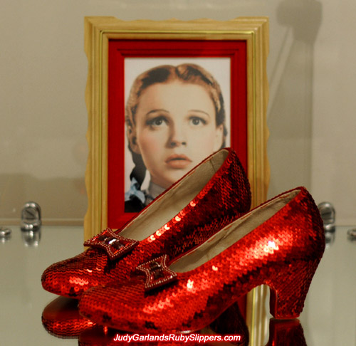 Beautiful pair of Judy Garland's ruby slippers