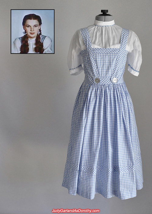 Corset under Judy Garland as Dorothy's Wizard of Oz dress