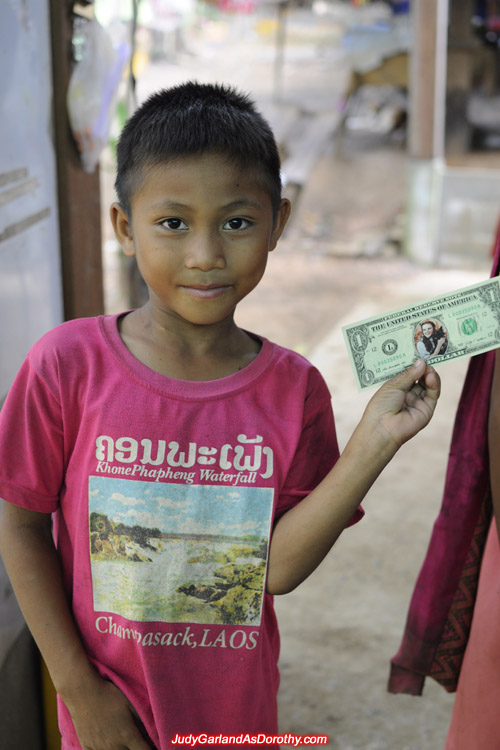 Donating Judy Garland's money to the children of Laos