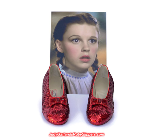 Extra photos of Judy Garland's ruby slippers