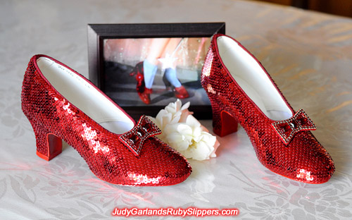 High quality replica ruby slippers as worn by Judy Garland as Dorothy