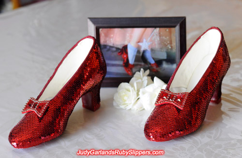 High quality replica ruby slippers as worn by Judy Garland as Dorothy