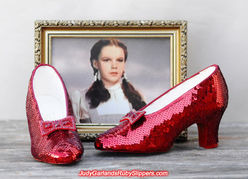 High quality replica ruby slippers as worn by Judy Garland as Dorothy