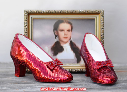 High quality replica ruby slippers as worn by Judy Garland as Dorothy