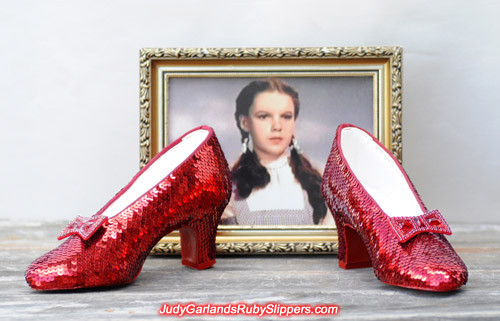 High quality replica ruby slippers as worn by Judy Garland as Dorothy