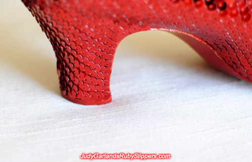 High quality ruby slippers in Judy Garland's shoe size 5B