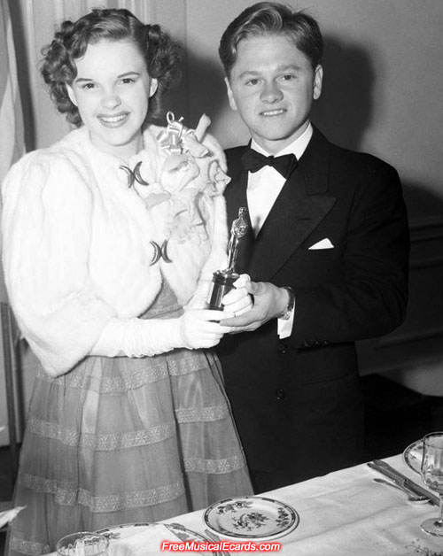 Judy Garland and Mickey Rooney at the 12th Academy Awards
