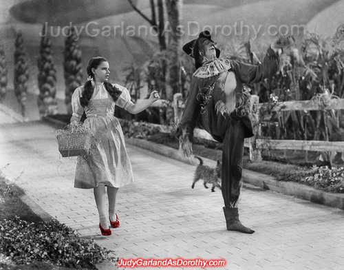 Judy Garland as Dorothy and Scarecrow publicity still