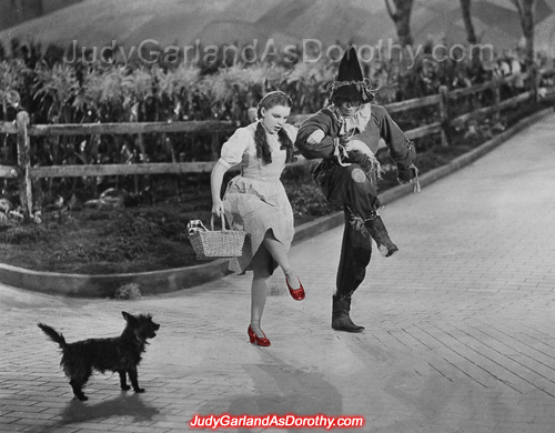 Judy Garland as Dorothy and Scarecrow publicity still