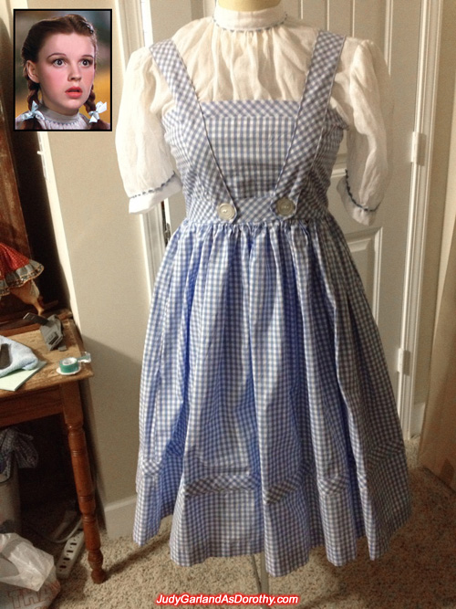 Judy Garland as Dorothy's gingham pinafore dress