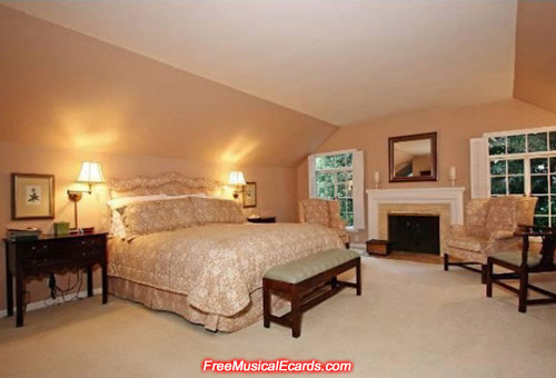 Master bedroom in Judy Garland's Bel Air home