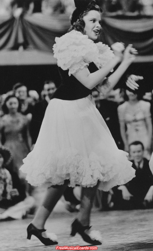 Judy Garland struts her stuff in a promotional photo for Strike Up the Band