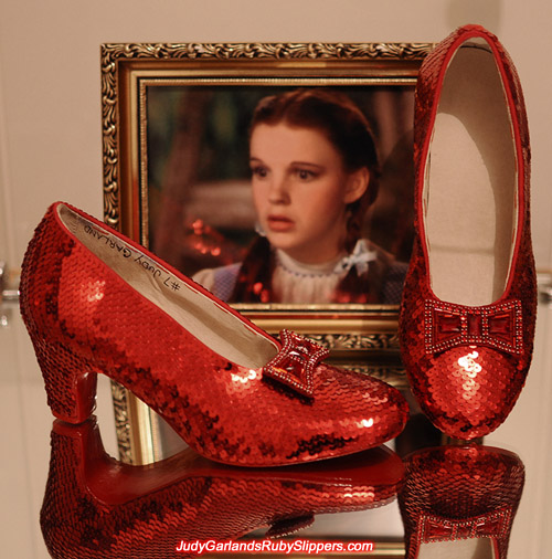 Judy Garland's ruby slippers for The Wizard of Oz fan