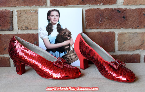 Judy Garland's ruby slippers is beginning to take shape