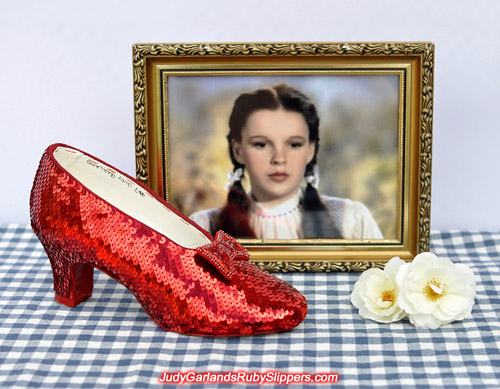 Judy Garland's ruby slippers is progressing well and is halfway there