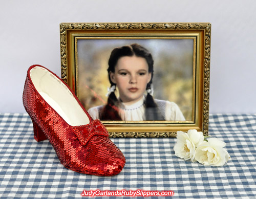 Judy Garland's ruby slippers is progressing well and is halfway there