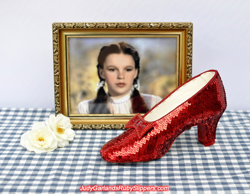 Judy Garland's ruby slippers is progressing well and is halfway there
